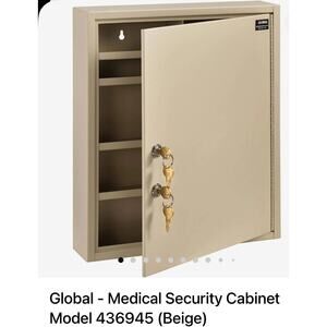 Global Industrial Med Security Cabinet 436945 14 W × 3-1/8 D × 17-1/8 H New NIB